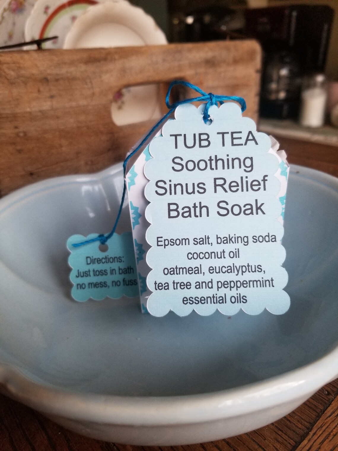 Tub Tea Sinus Relief Bath Soak Etsy