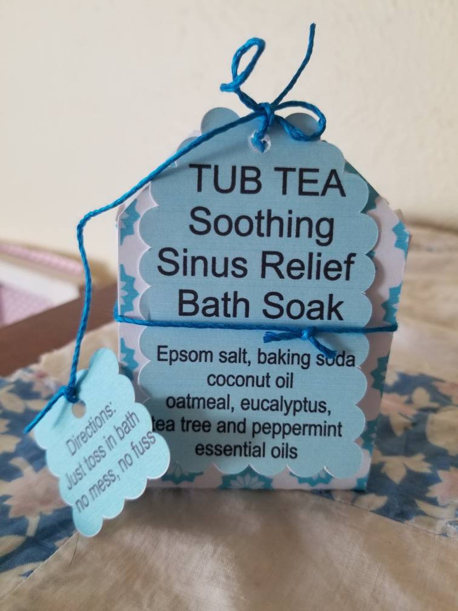 Tub Tea Sinus Relief Bath Soak Etsy