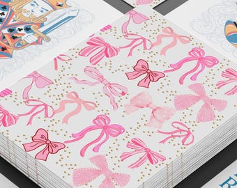 Baraja de cartas de canasta con lazos de croquet / Baraja de cartas con temática floral de croquet