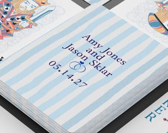 Baraja de cartas personalizada para novios / Recuerdo de boda