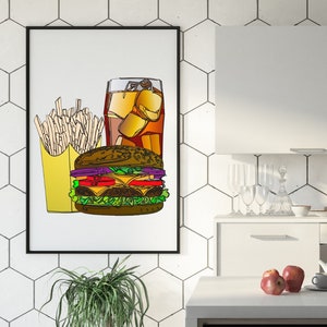 Hamburger and French Fries