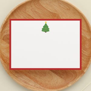 Kerstboom Briefpapier, perfect om een kerstbericht op te schrijven of als kerstcadeau te geven, kaart van 4,25 x 6,25 met envelop Christmas Joy