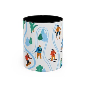 Super Skier Coffee Mug (11, 15oz) warm up with your favorite coffee or hot coco mug.. perfect gift for your favorite skier