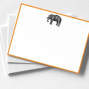 Éléphant : carte plate avec enveloppe 4,25 x 6,25 carte plate avec enveloppe parfaite pour écrire un message, à ajouter pour offrir, personnalisation possible