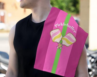 Toalla de Pickleball: Pickleballer rosa