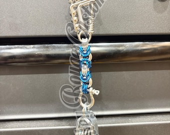 Byzantine Weave - Glove Clip - Stainless Steel Wire Clasp