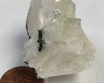 APOPHYLLITE CRYSTALS on stilbite Bremerton Washington Mineral 1-1/2x1-1/4" MIN29