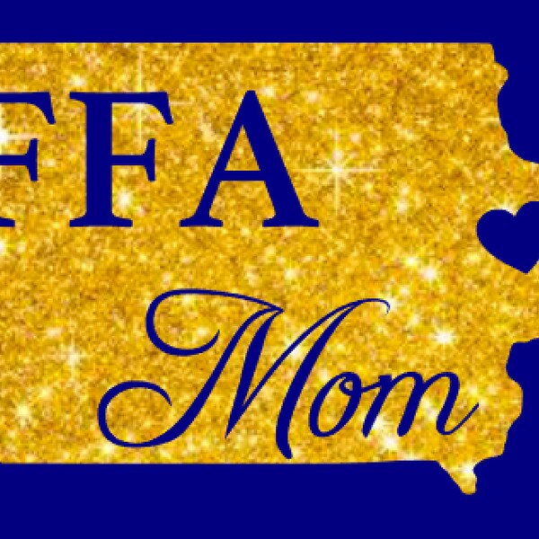 Glitter State FFA Mom Tee-ANY STATE!