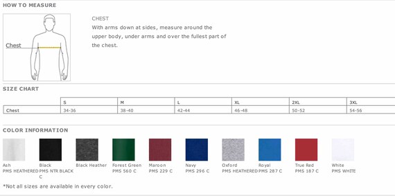 Jerzees Color Chart 2016