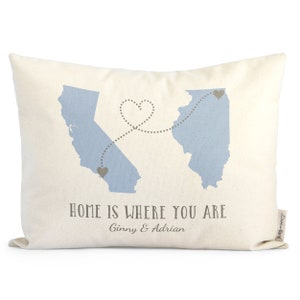 Personalized Long Distance Relationship Gift Pillow Romantic image 1