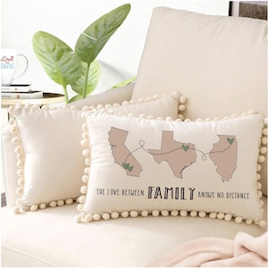 Custom States Velvet Pom Pom Gifts For Dad, Cute Family Personalized Gifts, Unique Gift From Daughter and Son, Cute Mother’s Day Gift