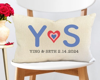 Guy Gift, Unique Birthday Gift For Him, Valentines Gift For Her, Personalized Names And Anniversary Date, Boyfriend Throw Pillow Gift