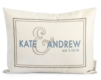 Unique Gift For Couple, Housewarming Pillow, Hostess Gift, Anniversary Gift For Girlfriend, 100% Cotton or Linen, Insert Included!