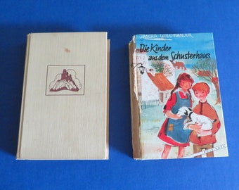 Vintage GERMAN Books Gritlis Kinder Spyri Deutsch Kinder Aus Dem Schusterhaus Jasha Golowanjuk Ephemera Craft Art 1953 1960 Read Young Adult