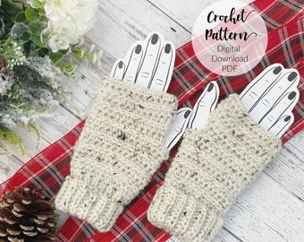 Crochet Fingerless Gloves Pattern, Crochet Pattern, Crochet Gloves, Crochet Adult Gloves