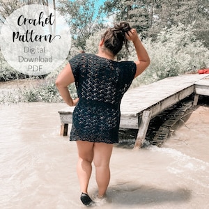 Trinity Cover Up , Crochet Swim Suit Cover Up  Pattern, Crochet Pattern, Crochet Top, Crochet Summer Top, Boho Top, Crochet Cover Up