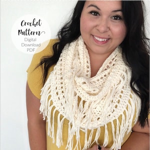 Sassy Scarf, Crochet Scarf, Crochet Infinity Scarf, Crochet Pattern, Crochet Scarf Pattern, Crochet Infinity Scarf Pattern