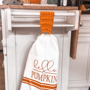 Crochet Towel Holder Pattern- Crochet Kitchen Pattern- Easy Crochet Towel Holder- Crochet Towel Hanger Pattern- Kitchen Towel Holder