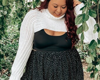 Crochet Cropped Turtleneck Sweater Pattern – Easy DIY Top (PDF Pattern)