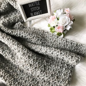 Wattle Stitch Crochet Blanket Pattern (PDF Download)