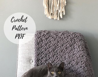 Crochet Blanket Pattern- Crochet Blanket Yarn - Crochet Baby Blanket Pattern- Crochet Throw Blanket Pattern- Chunky Crochet Blanket