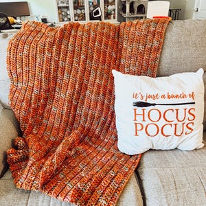 Crochet Blanket Pattern- Crochet Fall Blanket Pattern- Beginner Crochet Blanket Pattern- Easy Crochet Blanket Pattern- Quick Crochet Blanket