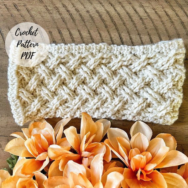 Crochet Cable Headband Pattern- Crochet Headband- Crochet Earwarmers- Crochet Cables- Cable Pattern- Crochet Pattern- Crochet Ear Warmer