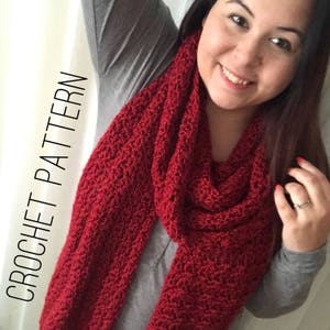 Crochet Scarf Pattern- Crochet Pattern- Crochet Super Scarf Pattern- Winter Crochet Pattern- Fall Crochet Pattern