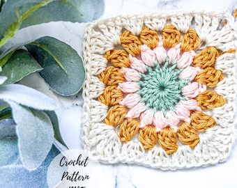 Crochet Granny Square Pattern- Crochet Granny Square- Granny Square PDF- Easy Granny Square