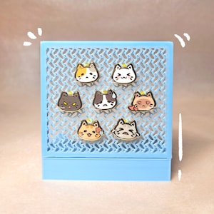Cute Moody Cat Enamel Pin, Small Mini Kitty Lapel Pin, Kawaii Cat Filler Pin for Backpack, Animal Pin, Cat Lover Gift for Women