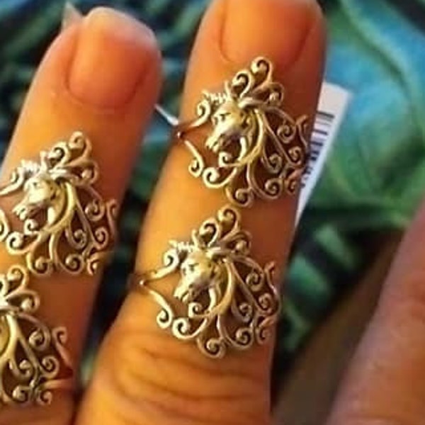 Sterling Silver Unicorn Ring, Unisex, size 5, 6, 7, 8,