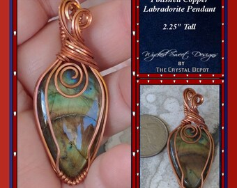 Antique Copper Rose Quartz pendant by Debi Wire Wrapped One Of A Kind Boho Artisan Wire Wrap Jewelry.