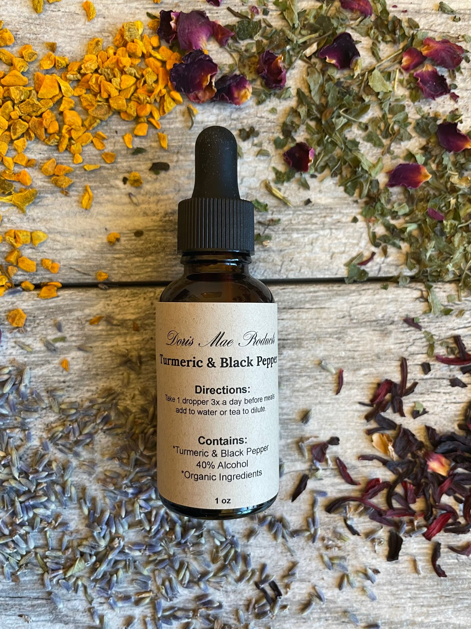 Turmeric & Black Pepper Tincture Natural Relief Herbal Etsy