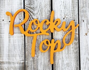 Rocky Top Wooden Sign University of Tennessee Wreath