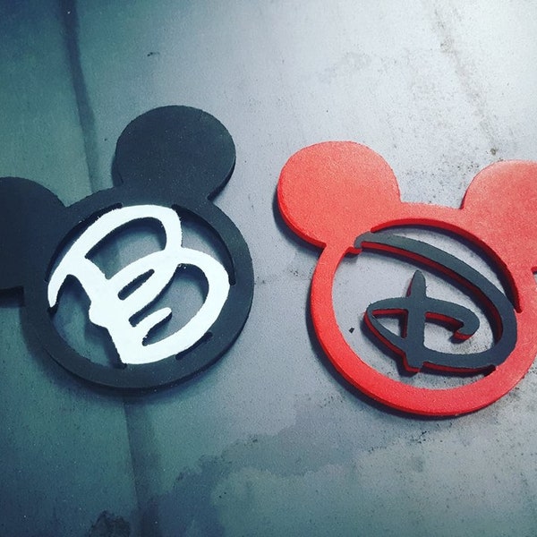 Mickey Mouse Christmas Ornament Monogram Initial Disney Letter