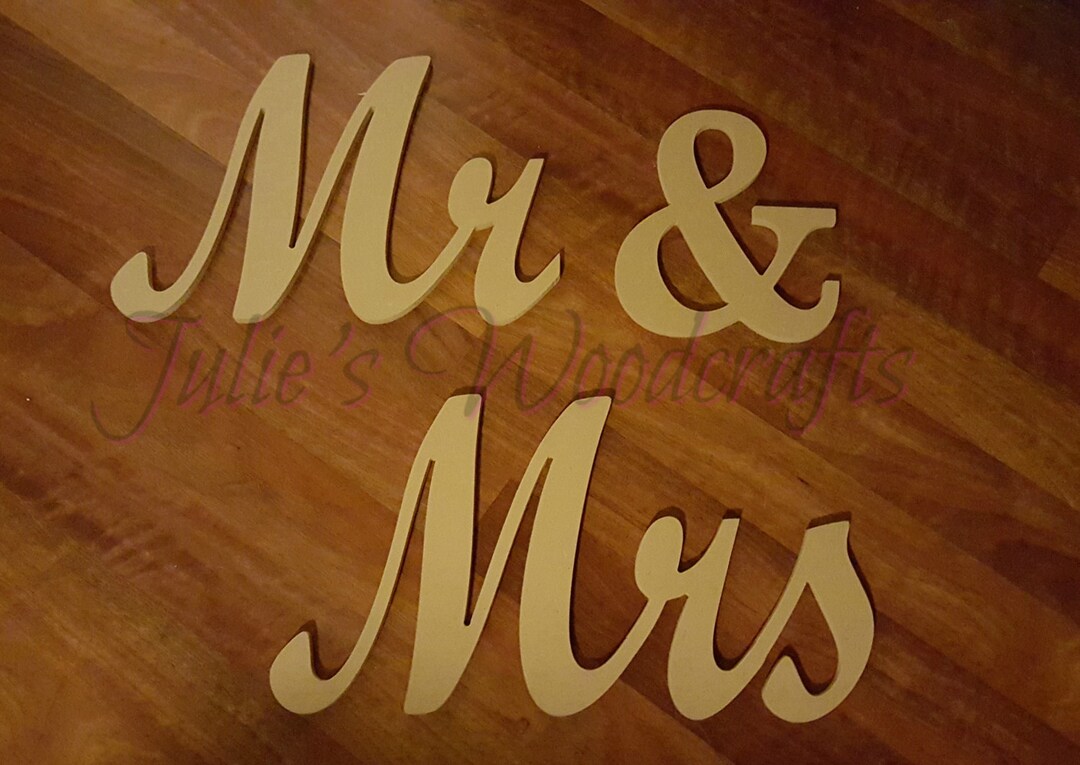 Wedding Mr. & Mrs. Wood Wall Art Mr and Mrs Sign Etsy