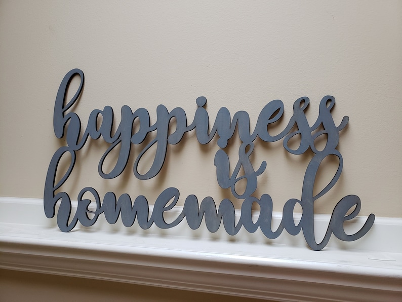 Happiness is Homemade Wooden Sign Kitchen Farmhouse