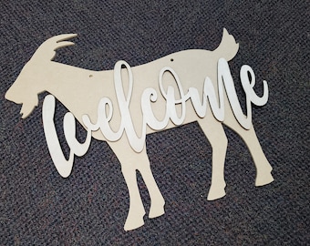 Horse Cow Goat Chicken Welcome Door Hanger Farm Animal