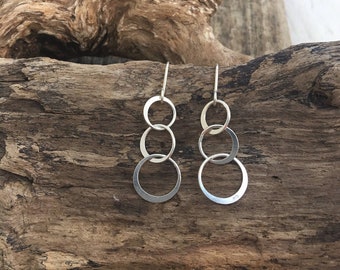 Circles sterling silver earrings