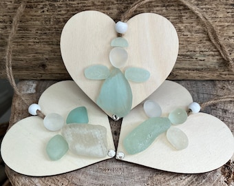 Large Scottish Sea Glass Guardian Angel