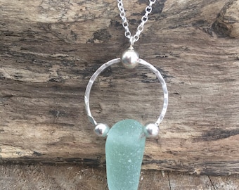 Infinity Hoop Scottish Bottle stopper stem  on 24 inch sterling silver chain