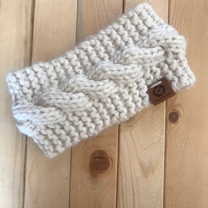 Adult Knit Cabled Ear Warmer/ Headband
