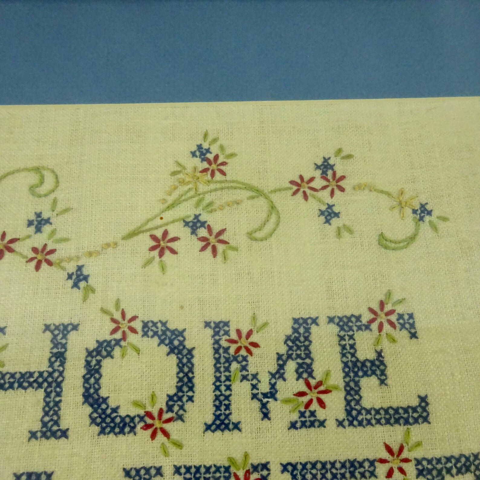 Vintage Home Sweet Home Finished and Framed Cross Stitch - Etsy 日本