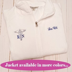 Monogram scrub jacket shop