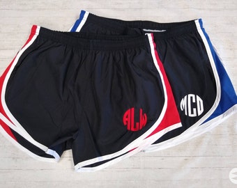 Custom Monogrammed Ladies Athletic Shorts/Personalized/Running Shorts/Cheer Shorts/Sorority Shorts/Summer