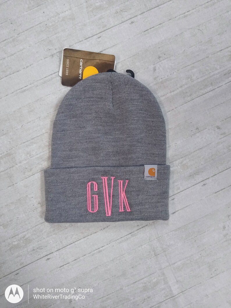 Carhartt Beanie Custom Embroidered Monogrammed Beanie Hat Etsy