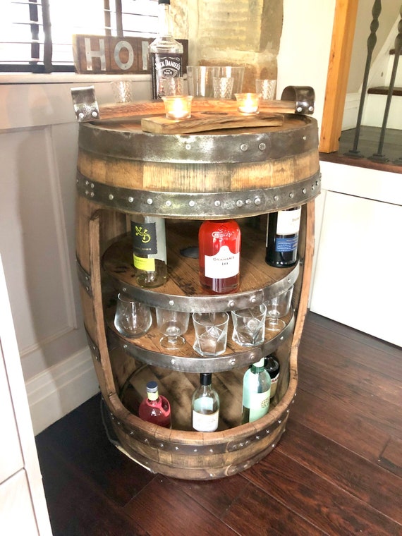 Home Bar Mini Bar Bottle Storage Barrel Bar Drinks Etsy