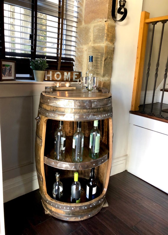 Home Bar Mini Bar Bottle Storage Barrel Bar Drinks Etsy