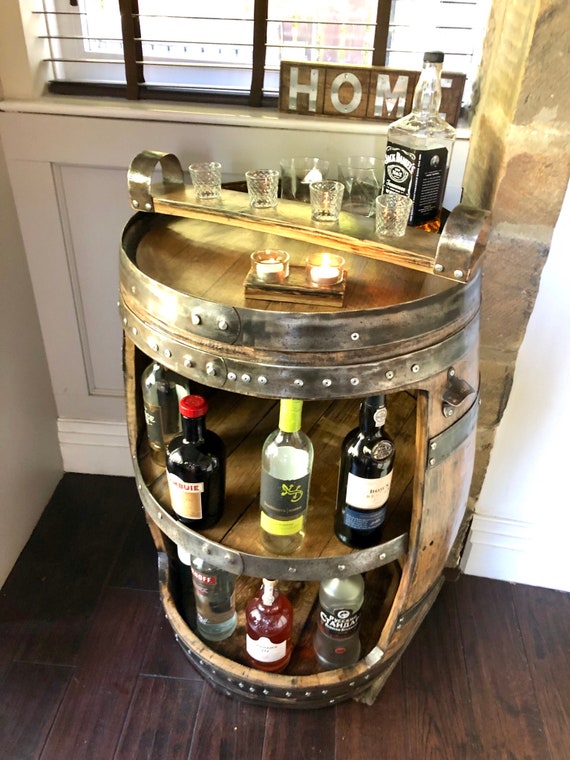 Home Bar Mini Bar Bottle Storage Barrel Bar Drinks Etsy