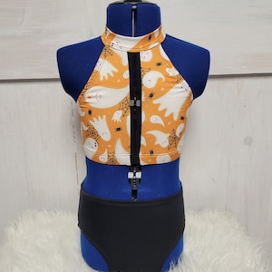 Fun Ghosts Halloween Halter Dance Set. Girls Dancewear. Dance Class. Dance Photo Shoot. Halloween Dance Set. Dance Convention.
